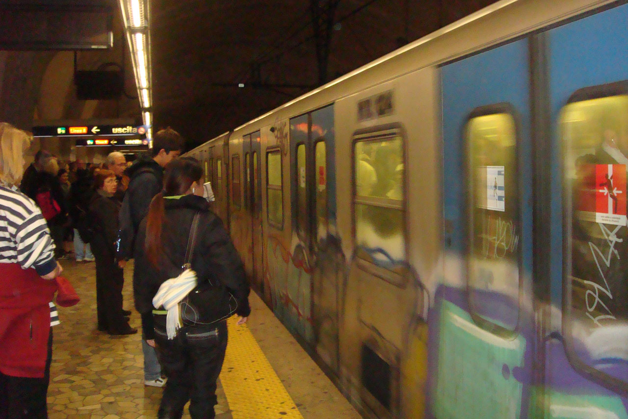 Taking the Metro in Rome