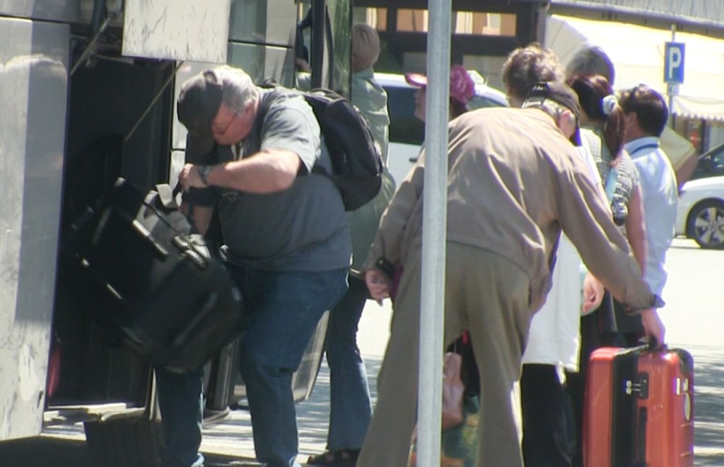 Taking Bus Shuttle from Civitavecchia Train Station to Cruise Port Public Transportation Italy