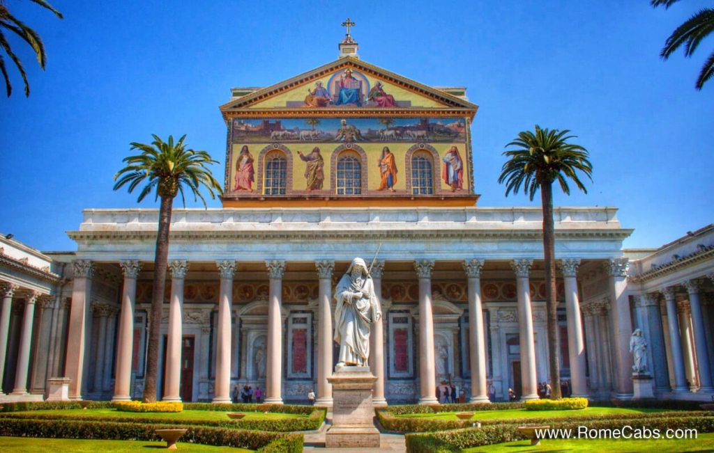 Private Rome Tours in Limo_Saint Paul Outside Walls_RomeCabs Shore Excursions Civitavecchia