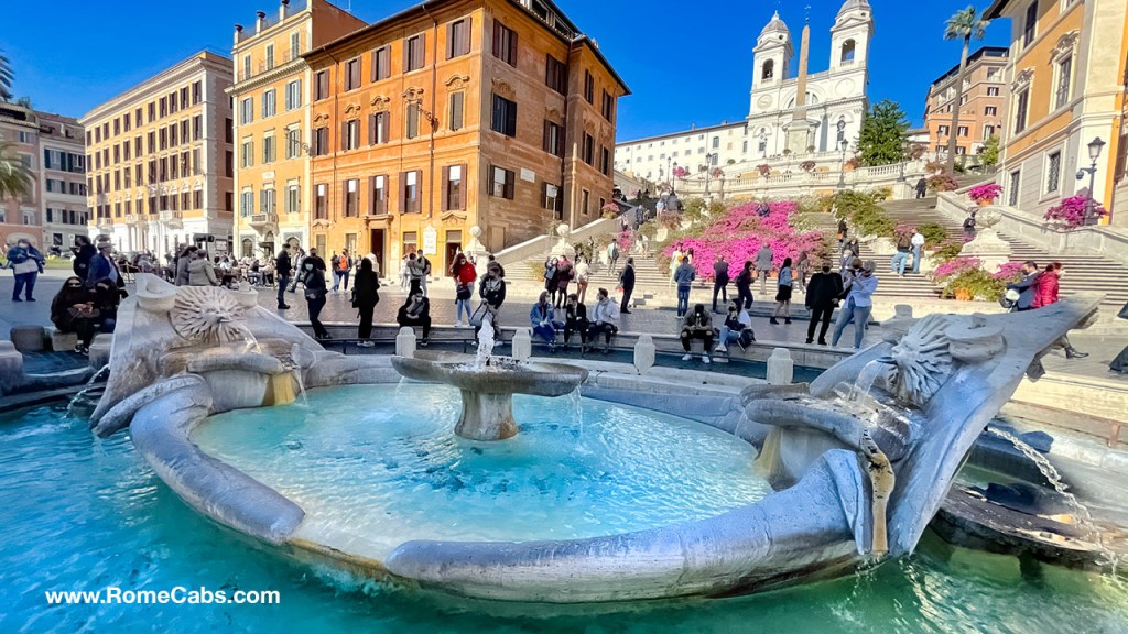Spanish Steps Rome luxury Tours Civitavecchia excursions to Rome Cabs RomeCabs