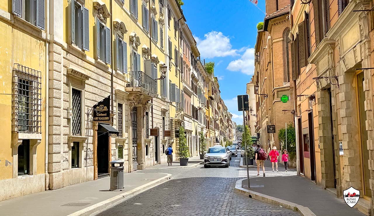 Via del Babuino Rome Hidden Gems for Luxury Shopping Romecabs