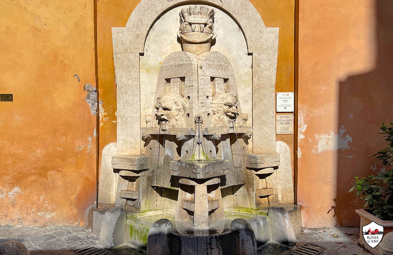 Fontana degli Artisti Via Margutta Rome Cabs RomeCabs tours by car