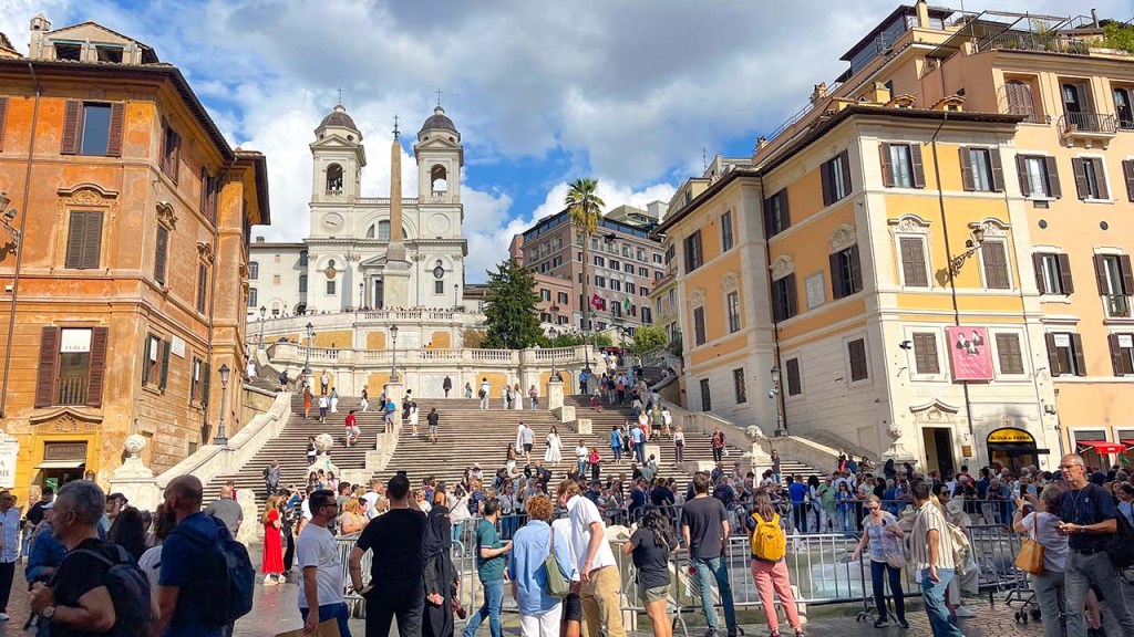 Fontana della Barcaccia Fountain of the Old Boat Restoration Piazza di Spagna Spanish Steps Rome Cabs RomeCabs